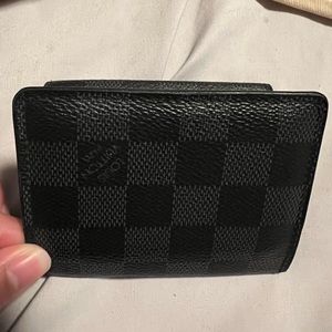 Louis Vuitton Black Canvas Mens Wallet